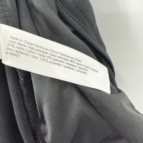 Eloquii Womens Plus size 28 Wide Led Dress Pants Ponte Stretch Black - Picture 10 of 11